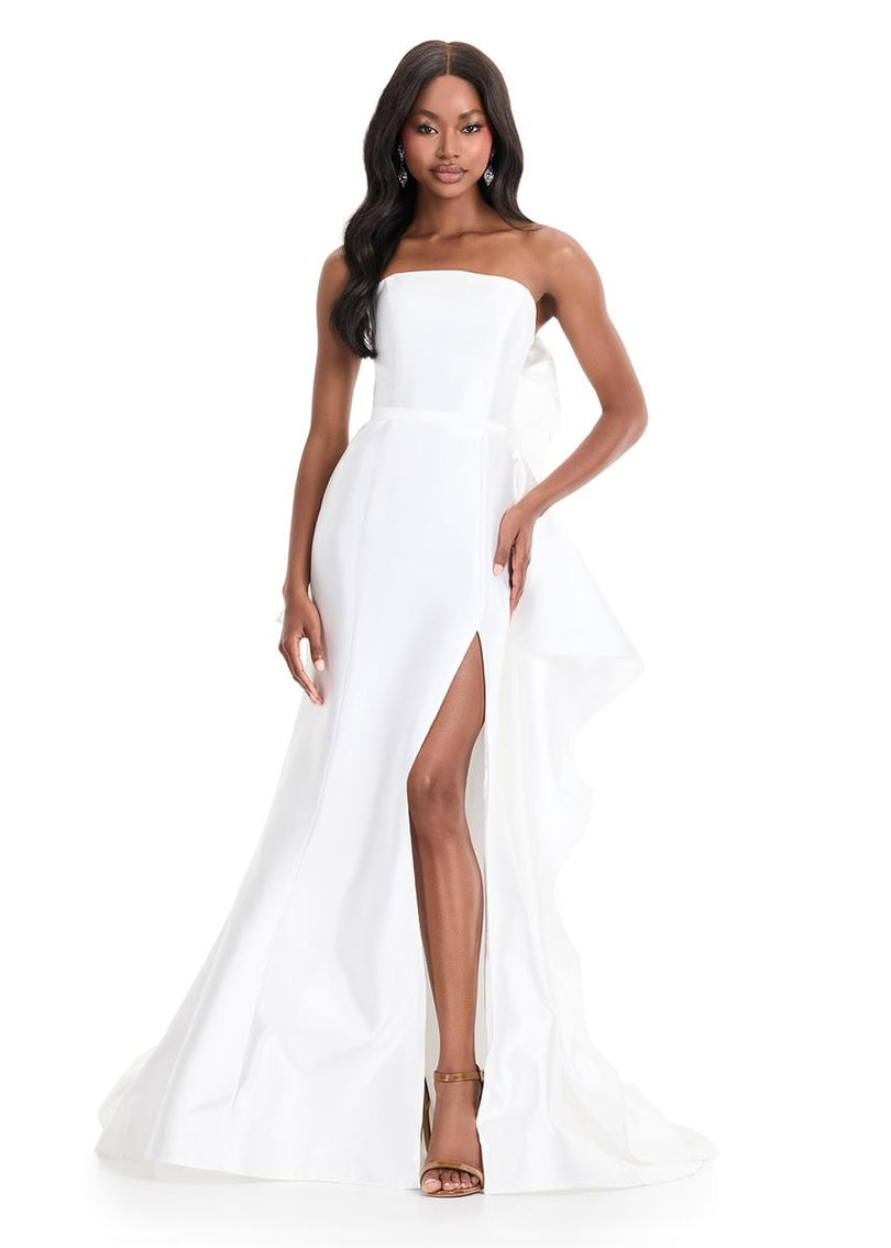 ASHLEYlauren Strapless Mikado Bow Dress 11866