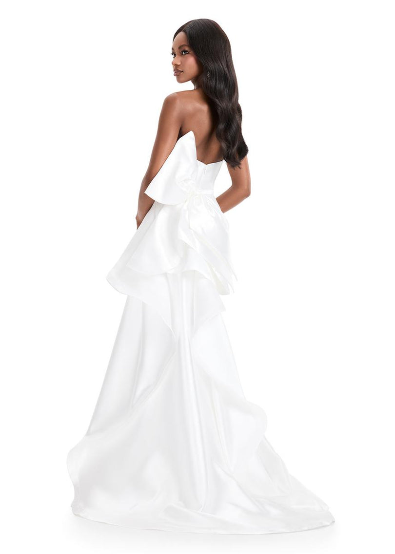 ASHLEYlauren Strapless Mikado Bow Dress 11866