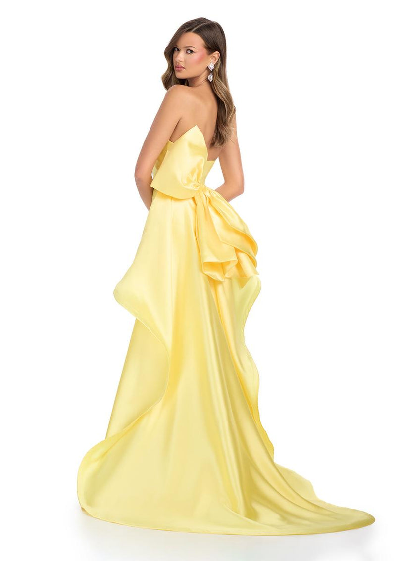 ASHLEYlauren Strapless Mikado Bow Dress 11866 ASHLEYlauren Strapless Mikado Bow Dress 11866