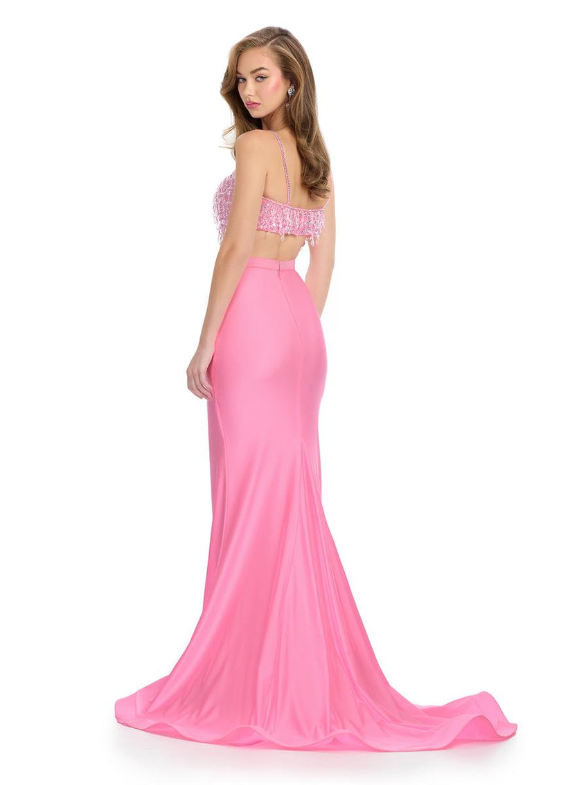 ASHLEYlauren Two Piece Bustier Prom Dress 11924 ASHLEYlauren Two Piece Bustier Prom Dress 11924