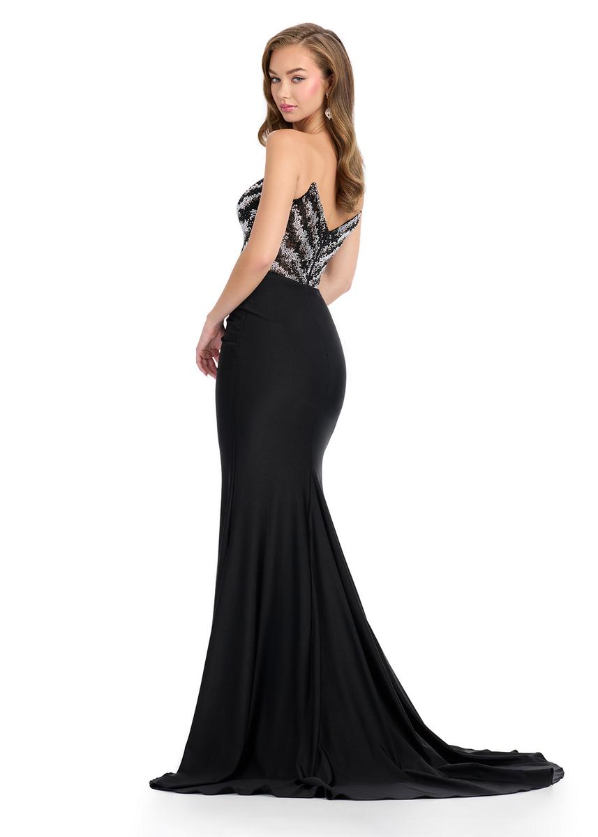 ASHLEYlauren Strapless Animal Print Prom Dress 11933 9067813568743
