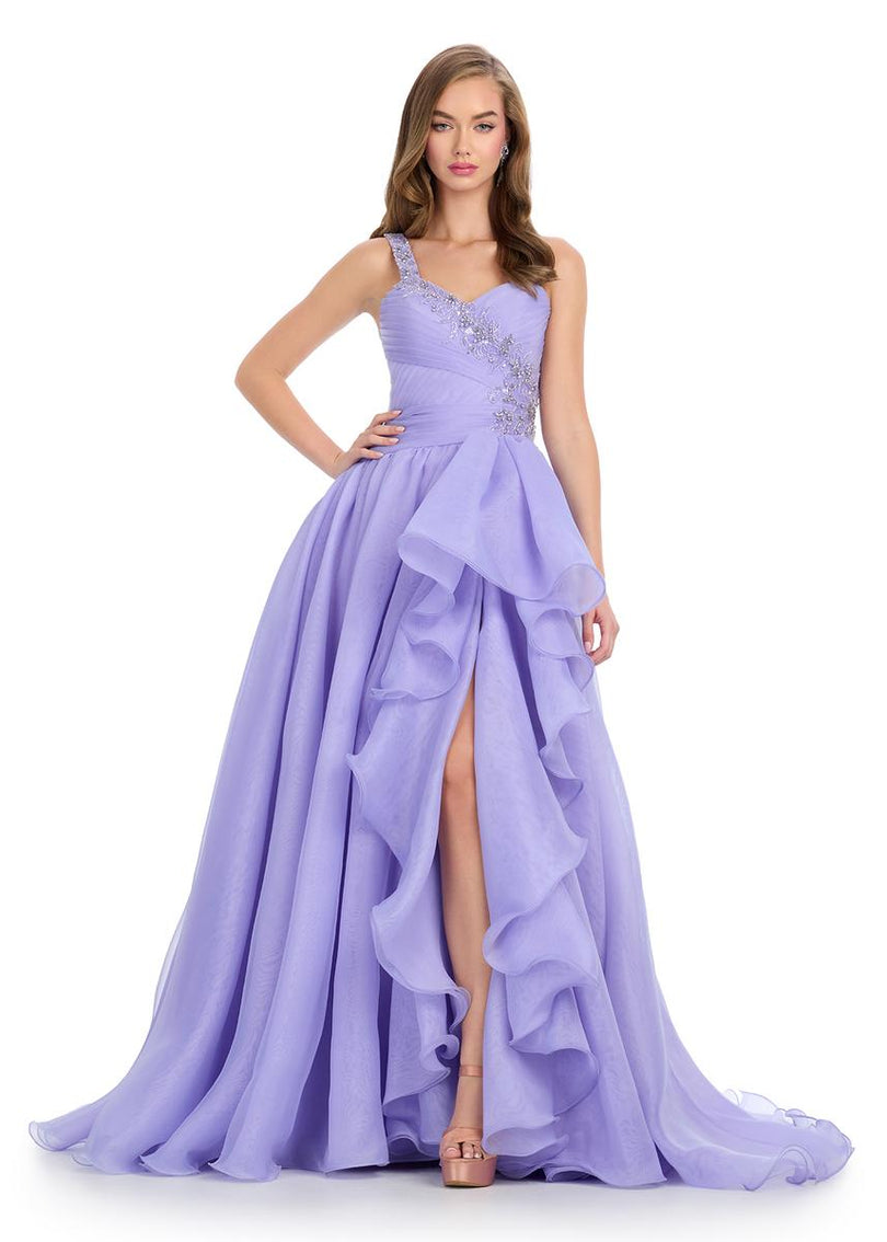 ashley lauren strapless prom dress ASHLEYlauren 11817 Strapless Fully Beaded Gown with Slit