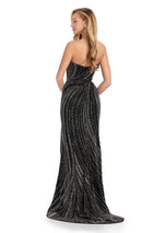 ASHLEYlauren  Strapless Beaded Prom Dress 11963