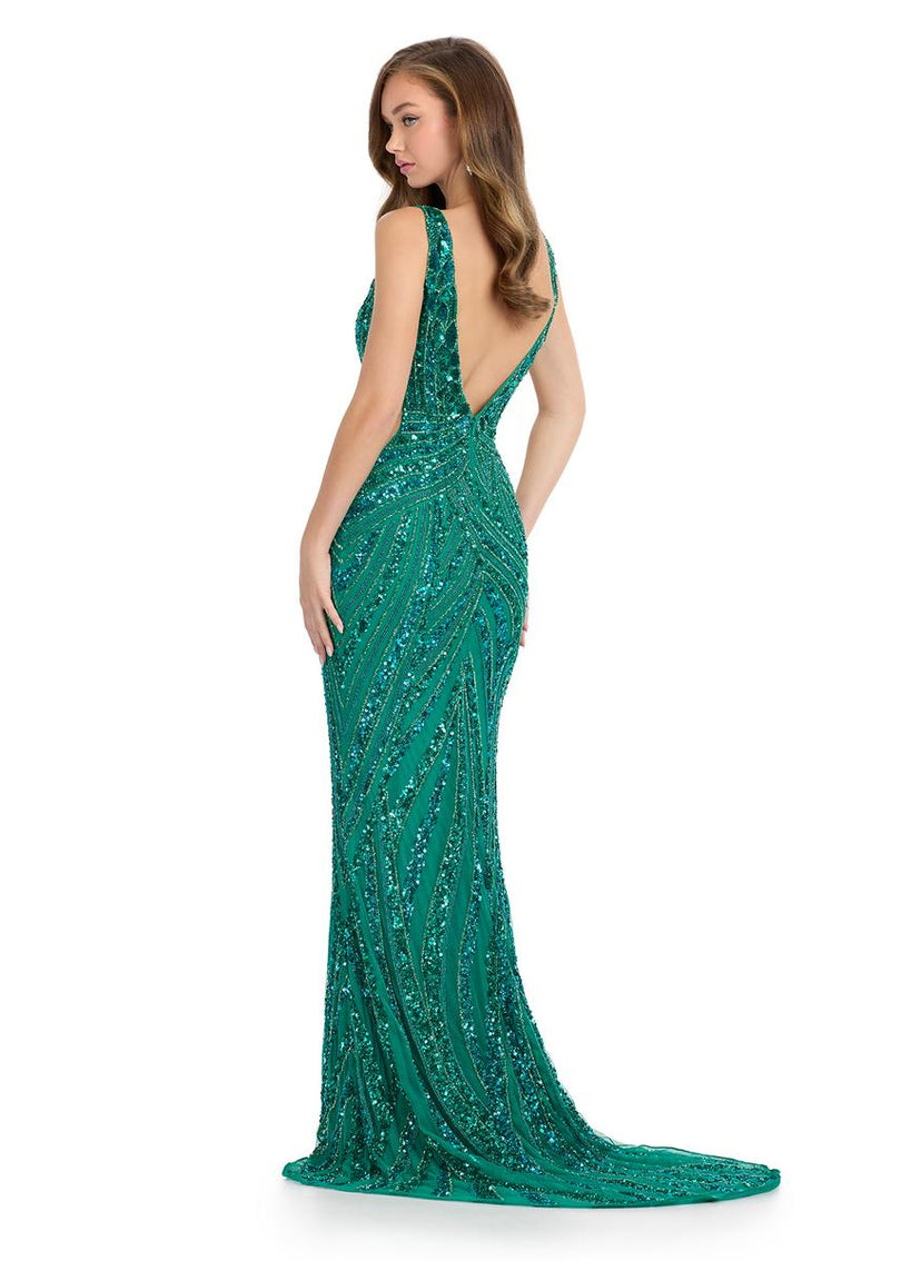ASHLEYlauren Beaded Dress 11980 Silver/Gold / 10 ASHLEYlauren Beaded Dress 11980 Silver/Gold / 10