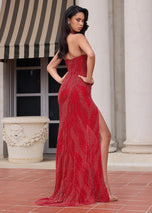 ASHLEYlauren Glam Beaded Choker Prom Dress 12001