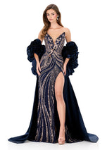 ASHLEYlauren Rosette Cape 12040