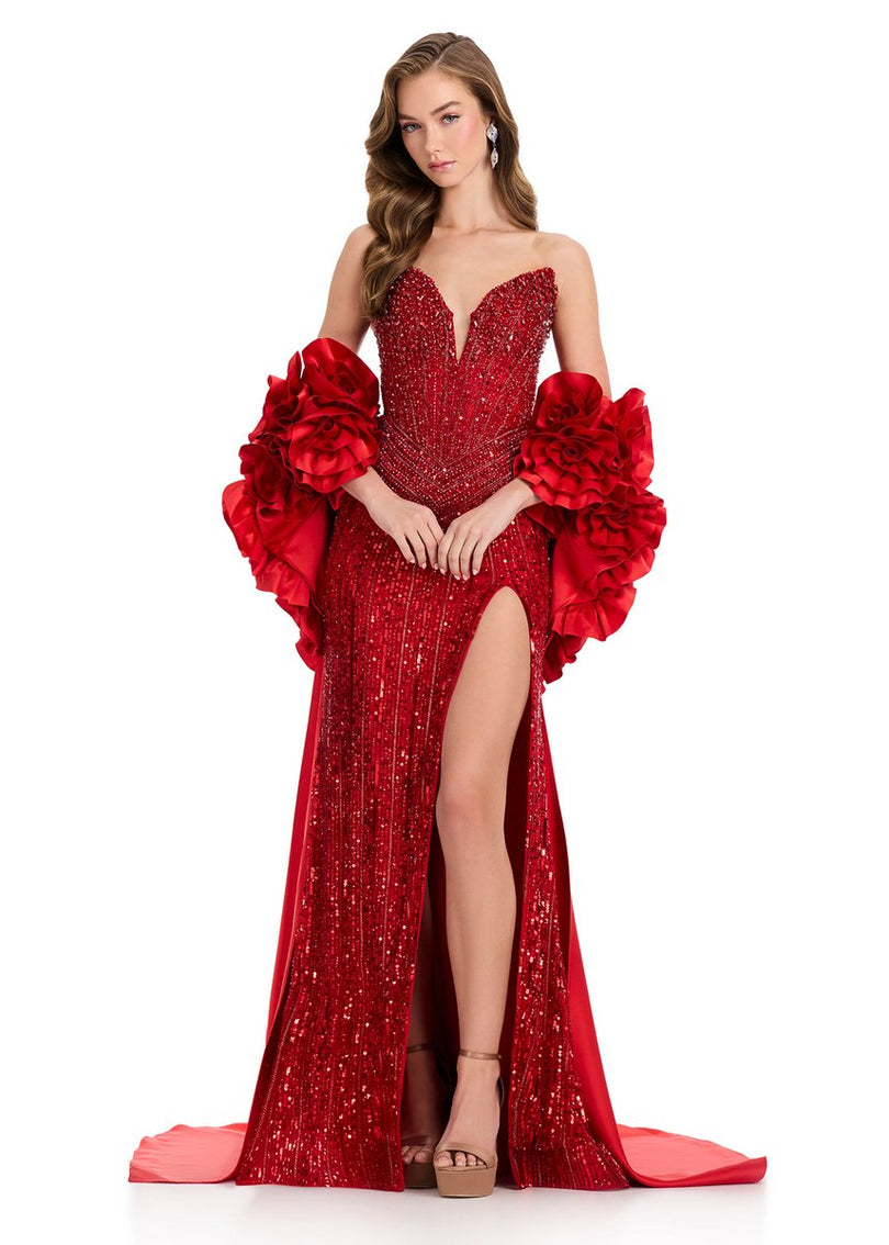 ASHLEYlauren Rosette Cape 12040