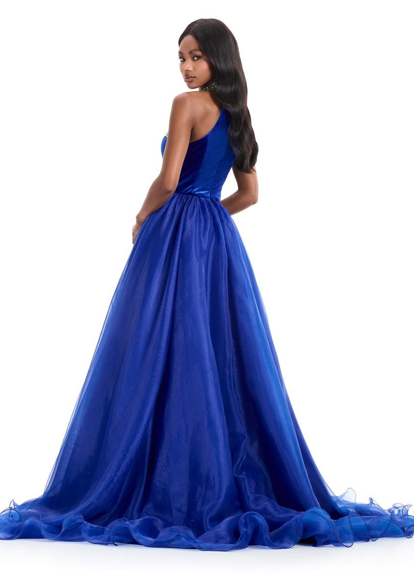 ASHLEYlauren High Neck Long Prom Dress 12050