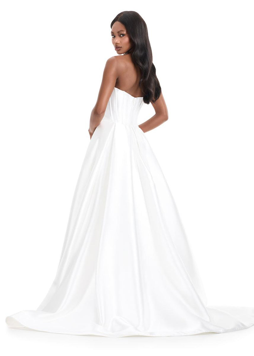 ASHLEYlauren Mikado Ball Gown Dress 12056
