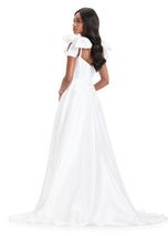 ASHLEYlauren A-Line Bow Prom Dress 12065