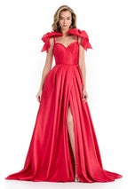 ASHLEYlauren A-Line Bow Prom Dress 12065