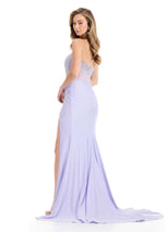 ASHLEYlauren Illusion Corset Prom Dress 12087