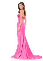 ASHLEYlauren Illusion Corset Prom Dress 12087