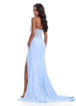 ASHLEYlauren Illusion Corset Prom Dress 12087