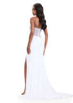 ASHLEYlauren Illusion Corset Prom Dress 12087