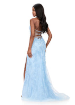 ASHLEYlauren Lace Halter Prom Dress 12156