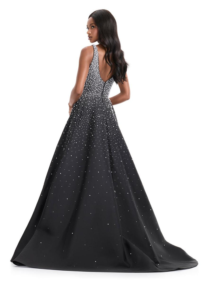 ASHLEYlauren Pearl Ball Gown Prom Dress 12160 ASHLEYlauren Pearl Ball Gown Prom Dress 12160