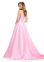 ASHLEYlauren Pearl Ball Gown Prom Dress 12160