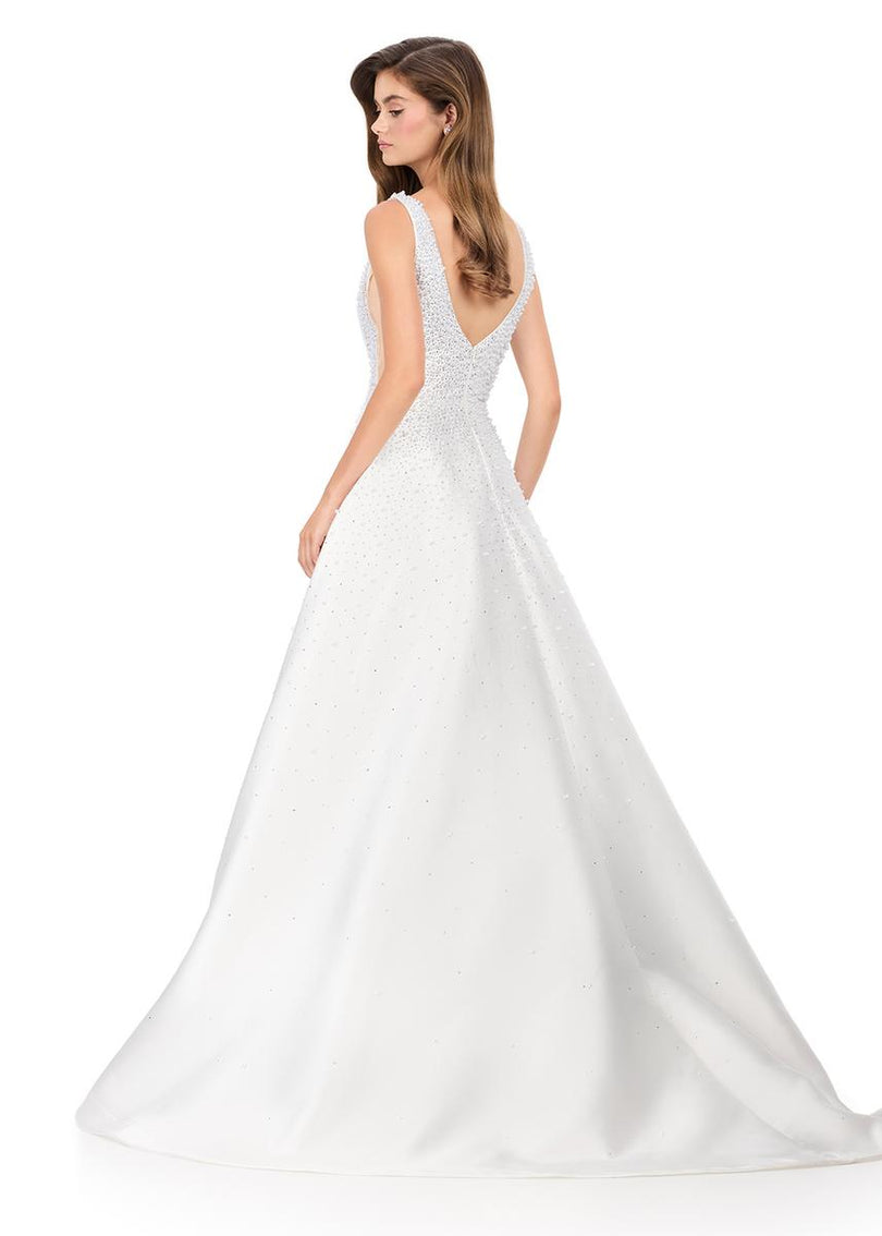 ASHLEYlauren Pearl Ball Gown Prom Dress 12160