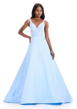 ASHLEYlauren Pearl Ball Gown Prom Dress 12160