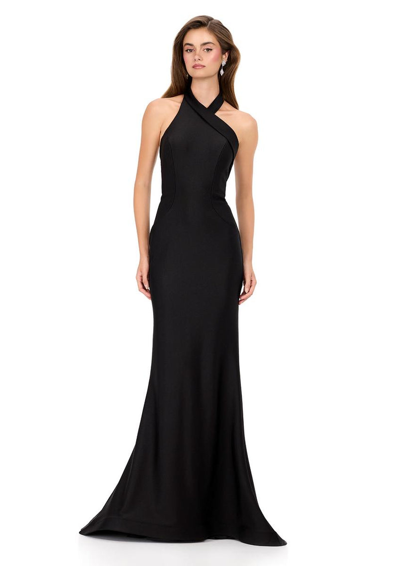 ASHLEYlauren Criss Cross Tight Prom Dress 12162