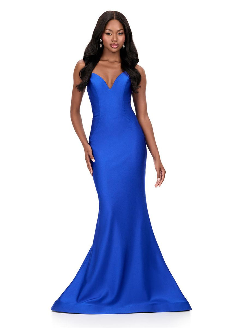 ASHLEYlauren Strapless Jersey Prom Dress 12164 ASHLEYlauren Strapless Jersey Prom Dress 12164