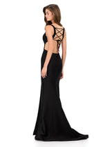 ASHLEYlauren Lace-up Open Back Prom Dress 12165