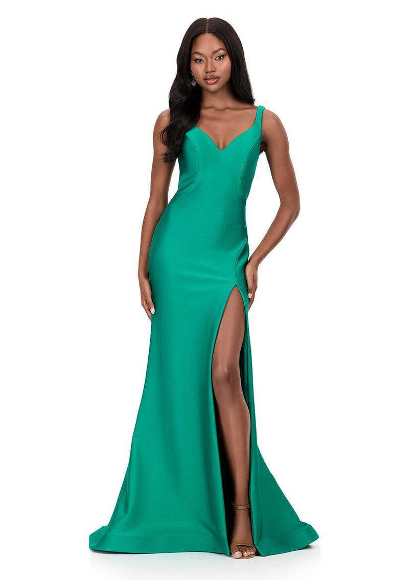 ASHLEYlauren Lace-up Open Back Prom Dress 12165