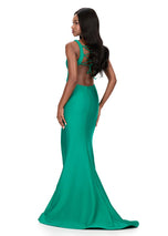 ASHLEYlauren Lace-up Open Back Prom Dress 12165