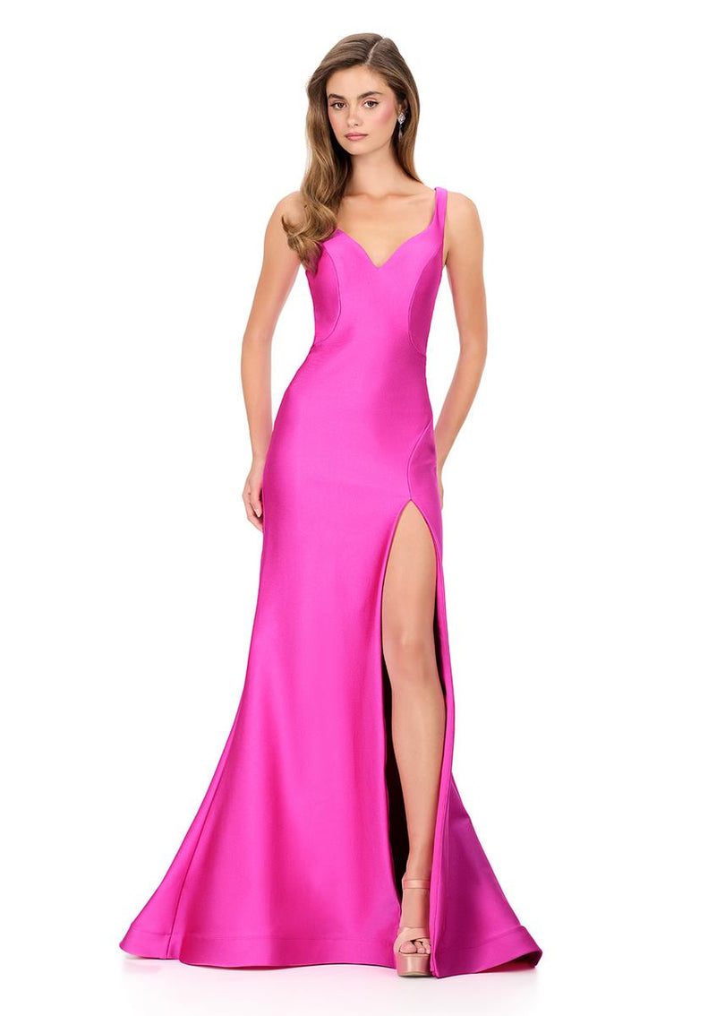 ASHLEYlauren Lace-up Open Back Prom Dress 12165