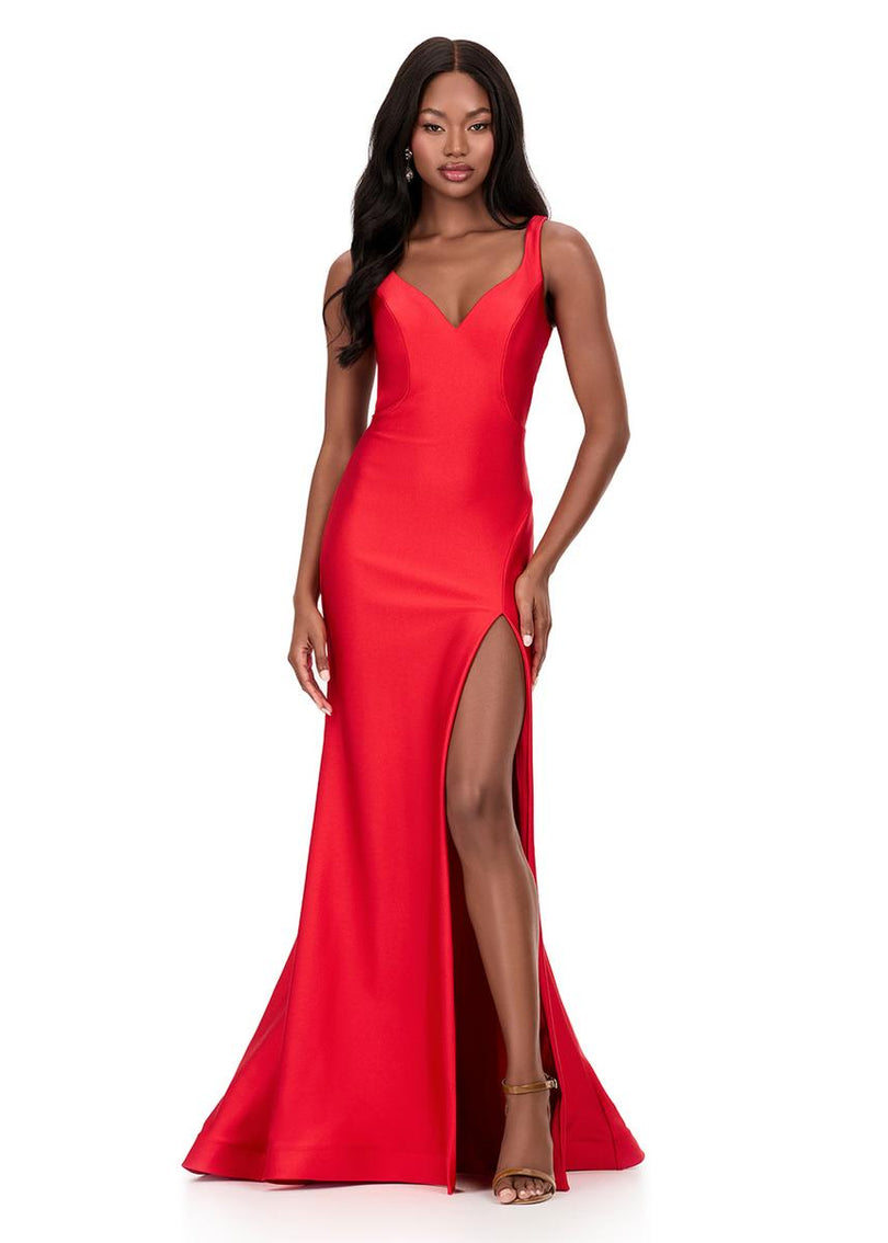 ASHLEYlauren Lace-up Open Back Prom Dress 12165