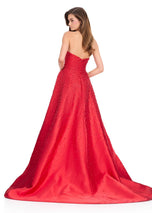 ASHLEYlauren Mikado Strapless Hot Stone Pageant Dress 12167