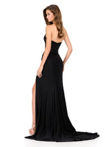 ASHLEYlauren Strapless Lace Corset Prom Dress 12168