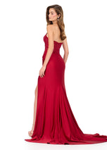 ASHLEYlauren Strapless Lace Corset Prom Dress 12168