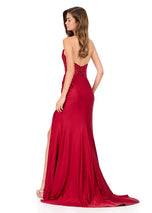 ASHLEYlauren Illusion Corset Halter Prom Dress 12169