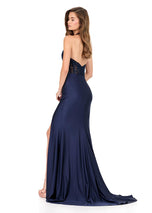 ASHLEYlauren Illusion Corset Halter Prom Dress 12169