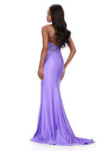 ASHLEYlauren Illusion Corset Halter Prom Dress 12169