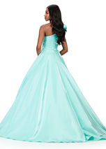 ASHLEYlauren One Shoulder Ruffle Detail Prom Dress 12171