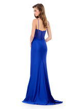 ASHLEYlauren Ruched Corset Prom Dress 12173