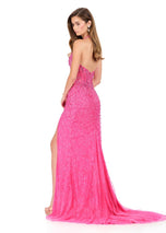 ASHLEYlauren Beaded Lace Halter Prom Dress 12177