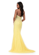 ASHLEYlauren Beaded Lace Halter Prom Dress 12177