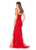 ASHLEYlauren Tight Lace Corset Prom Dress 12186