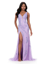 ASHLEYlauren Sleeveless Beaded Prom Dress 12188