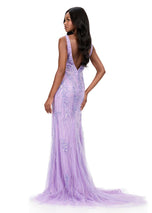 ASHLEYlauren Sleeveless Beaded Prom Dress 12188