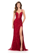 ASHLEYlauren Lace Corset Prom Dress 12189