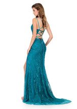 ASHLEYlauren Lace Corset Prom Dress 12189