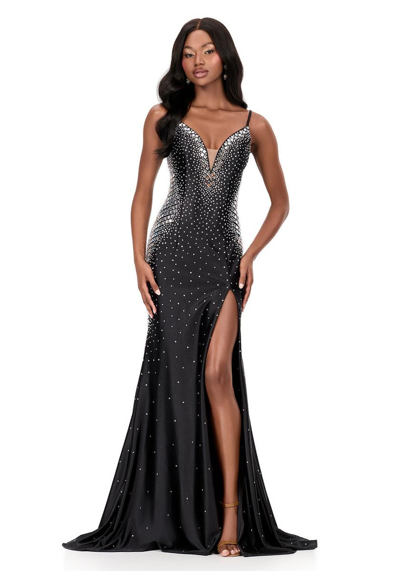 ASHLEYlauren Hot Stone Mirror Prom Dress 12193