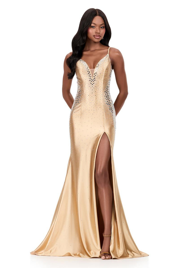 ASHLEYlauren Hot Stone Mirror Prom Dress 12193 ASHLEYlauren Hot Stone Mirror Prom Dress 12193