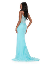 ASHLEYlauren Pearl Hot Stone Prom Dress 121296
