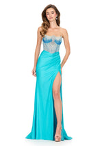 ASHLEYlauren Strapless Ice Queen Prom Dress 12197